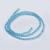 Electroplate Glass Beads Strands GLAA-F076-FR08-2