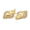 Rack Plating Brass Micro Pave Cubic Zirconia Pendants X-KK-C021-11G-3