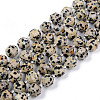 Natural Dalmatian Jasper Beads Strands X-G-R482-16-8mm-1
