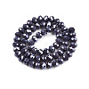 Electroplate Glass Beads Strands EGLA-A044-P8mm-A11-3