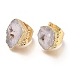 Natural Druzy Agate Wide Band Rings G-Z019-11G-1