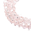 Electroplate Transparent Glass Beads Strands EGLA-A035-T4mm-A20-3
