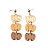 Thanksgiving Day Pumpkin Acrylic Glitter Powder Dangle Stud Earrings FS-WGE72CC-01-3