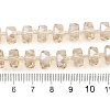 Transparent Electroplate Glass Beads Strands EGLA-P062-01A-PL03-4