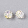 Transparent Spray Painted Glass Beads LS-EGLA-N018-4mm-10-3