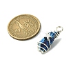 2Pcs Electroplated Natural Quartz Crystal Dyed Copper Wire Wrapped Pendants PALLOY-JF03169-02-2