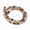 Natural Striped Agate/Banded Agate Bead Strands G-K166-13-6mm-02-4