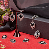 10Pcs Halloween Alloy Oval Pendants FIND-SC0011-18B-4