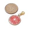 Fruits Theme Alloy Enamel Pendant Decorations HJEW-JM01358-3