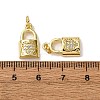 Brass Micro Pave Clear Cubic Zirconia Charms KK-A270-03E-G-3