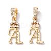 Eco-Friendly Brass Micro Pave Cubic Zirconia Pendants KK-K265-01G-A-1