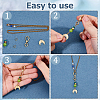 8Pcs Brass Fold Over Clasps FIND-HS0001-73-4