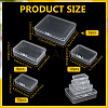 32Pcs 4 Styles Transparent Plastic Storage Boxes CON-BC0007-95-2