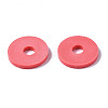 Flat Round Handmade Polymer Clay Beads CLAY-R067-10mm-14-6