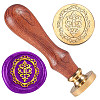 Brass Sealing Wax Stamp Head AJEW-WH0208-898-1