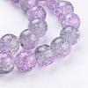 Spray Painted Crackle Glass Beads Strands CCG-Q002-10mm-02-3