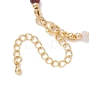 Brass & Dyed Natural Malaysia Jade Rondelle Beaded Bracelets for Women BJEW-JB13323-02-4