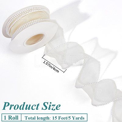 Polyester Organza Ribbons SRIB-WH20020-004B-1