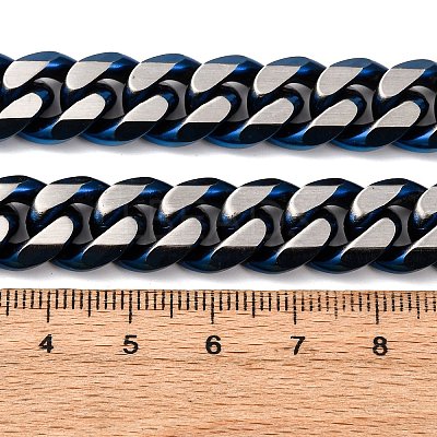 12MM 304 Stainless Steel Cuban Link Chain Necklaces NJEW-C099-04B-01-1