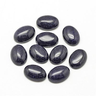 Synthetic Blue Goldstone Cabochons G-R415-13x18-34-1