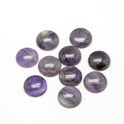 Natural Amethyst Cabochons G-R416-12mm-30-1