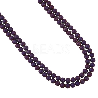 Electroplated Natural Agate Round Bead Strands G-AR0002-53-1