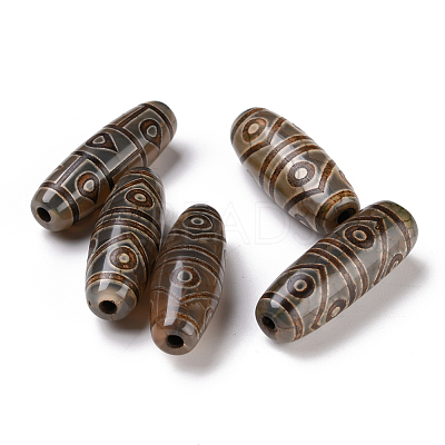Tibetan Style dZi Beads TDZI-E004-37-1