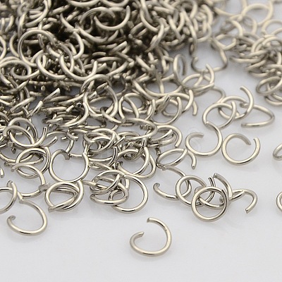 Tarnish Resistant 304 Stainless Steel Open Jump Rings STAS-N015-03-4x0.7mm-1