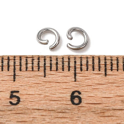 Tarnish Resistant 304 Stainless Steel Open Jump Rings STAS-R049-4x0.8mm-1