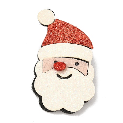 Christmas Theme PU Leather Brooch JEWB-C004-01A-1