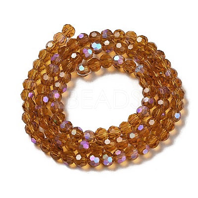 Electroplate Transparent Glass Beads Strands EGLA-A035-T4mm-L04-1