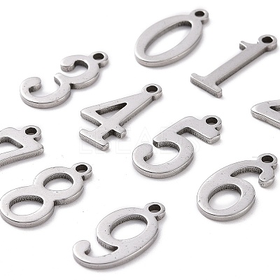 10Pcs 201 Stainless Steel Pendants STAS-R108-1-1