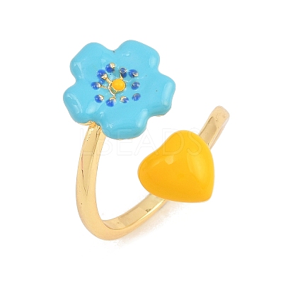 Brass Cuff Open Rings for Women KK-CBA17E5-03G-02-1
