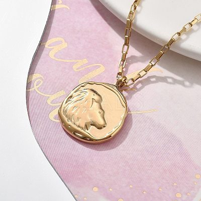 304 Stainless Steel Constellation Pendant Necklaces NJEW-K392-01G-05-1