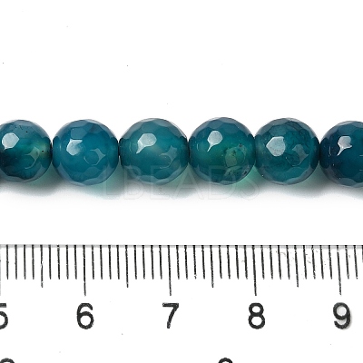 Dyed & Heated Natural Agate Beads Strands G-P539-D01-08-1