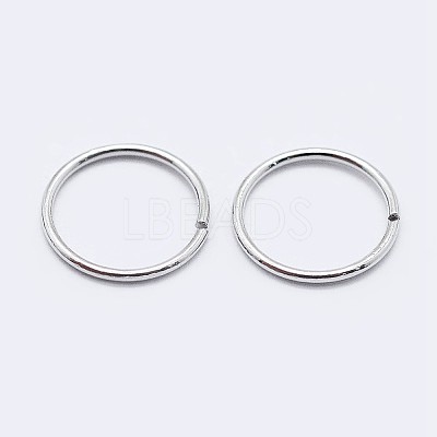 Anti-Tarnish Rhodium Plated 925 Sterling Silver Open Jump Rings STER-F036-02P-0.6x4mm-1
