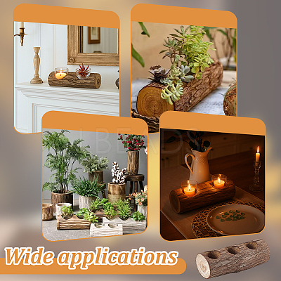 Wooden Candlestick AJEW-WH0591-167-1