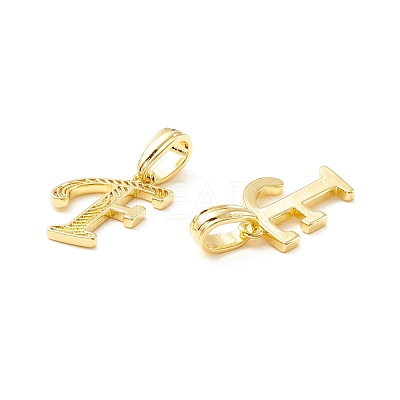 Rack Plating Eco-Friendly Brass Letter Pendants KK-K265-02G-F-1