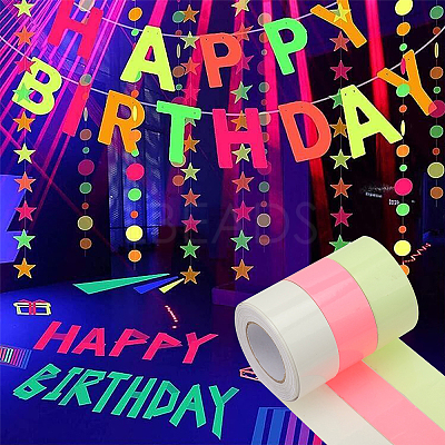 3 Rolls 3 Colors 3M Plastic Adhesive Glow in the Dark Tape DIY-BC0012-37-1