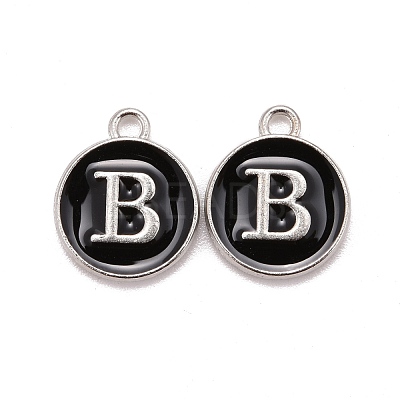 Platinum Plated Alloy Charms ENAM-S118-02B-P-1