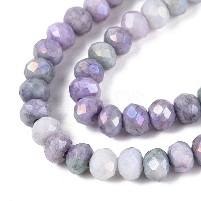 Ombre Effect Dyed Glass Beads Strands LS-GLAA-C023-02-C25-1