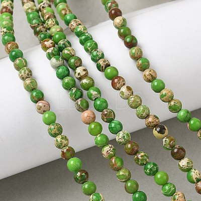 Dyed Natural Regalite/Imperial Jasper/Sea Sediment Jasper Beads Strands G-B124-C05-08-1