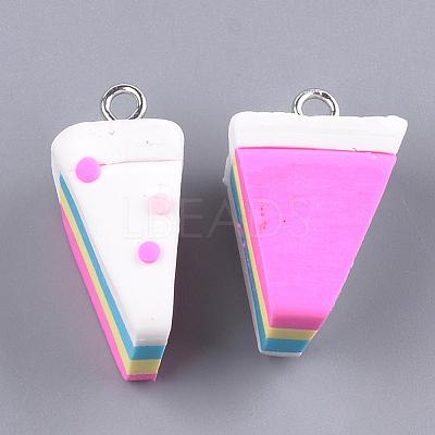 Handmade Polymer Clay Pendants X-CLAY-T015-02B-1
