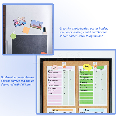 50Pcs Plastic Self-adhesion Photo Paper Craft Clips AJEW-GA0009-88-1