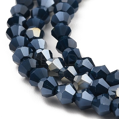 Opaque Solid Color Electroplate Glass Beads Strands LS-GLAA-F029-P4mm-A09-1