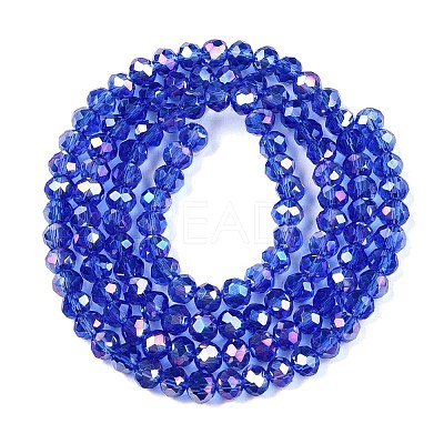 Electroplate Glass Beads Strands EGLA-A044-T4mm-B31-1