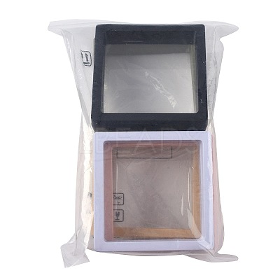 5Pcs Square Transparent PE Thin Film Suspension Jewelry Display Box CON-FS0001-19D-1
