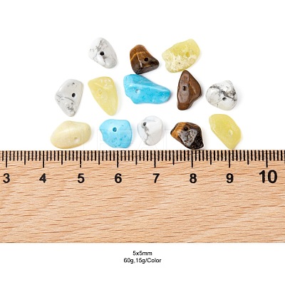60G 4 Style Natural & Synthetic Mixed Gemstone Beads G-FS0002-18B-1