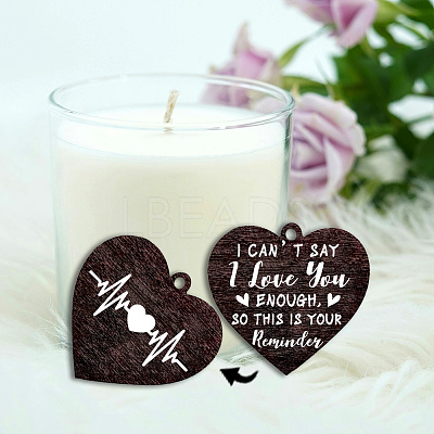 Double Sided Wooden Rotating Photo Frames with DIY Word Heart Charm DJEW-WH0076-006-1