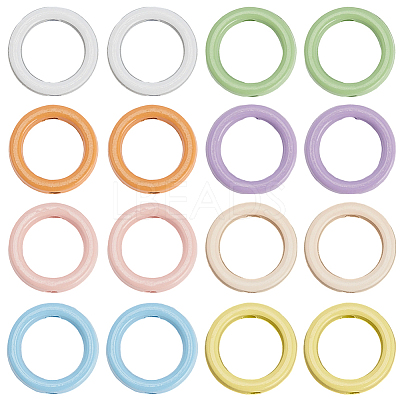32Pcs 8 Colors Baking Paint Alloy Bead Frame FIND-SP0004-50C-1